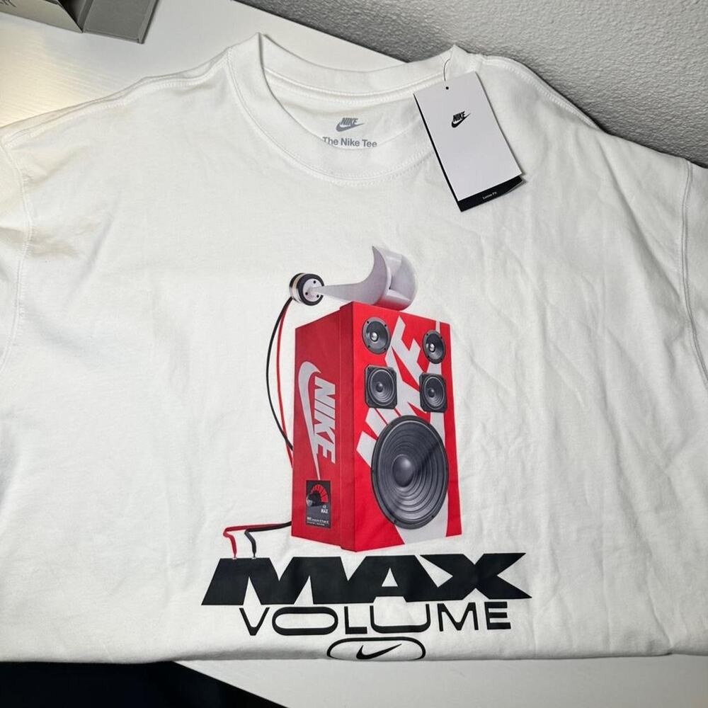 Nike white tee with red